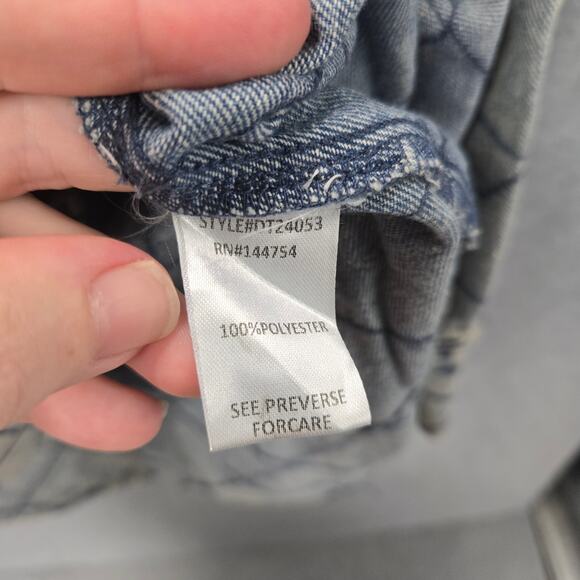 NEW Davi & Dani Bella Quilted Denim Jacket Size Medium - Picture 3 of 5